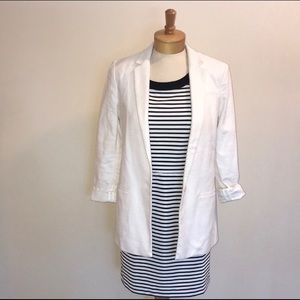 Banana Republic White Linen Blazer